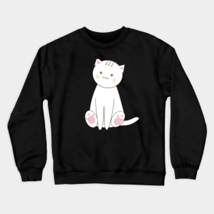 Cute cat smiling doodle Crewneck Sweatshirt